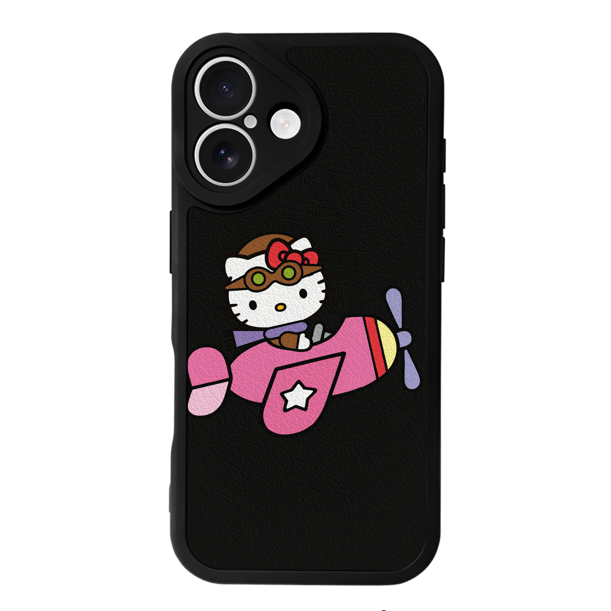 （画像用） Hello Kitty ハローキティ 【iPhone 16シリーズ対応】シリコンスマホケース（レザー調） 材質：シリコン
